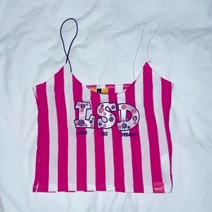 Omighty LSD embroidered crop tank size L